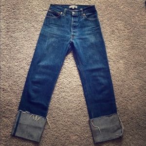 re/done high waist wide leg jeans